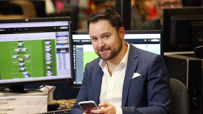 SuperCoach NRL editor Thomas Sangster has been a stalwart of sports fantasy play in Australia for years. Picture: John Fotiadis