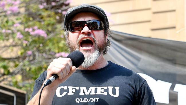 BRISBANE, AUSTRALIA - NewsWire Photos AUGUST 27, 2024: Jade Ingham of the CFMEUCFMEU rally in BrisbanePicture: NewsWire / John Gass