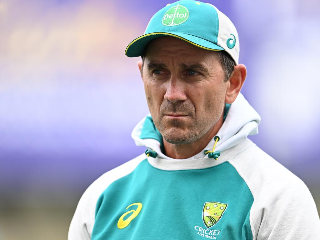 Justin Langer’s future is back in focus with the Hurricanes looking for a new coach. Picture: Steve Bell/Getty Images
