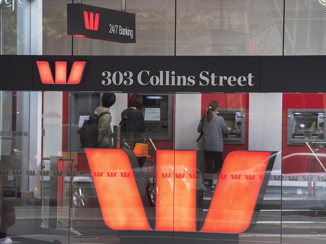 Westpac Bank signage is seen in Melbourne, Sunday, 5 May 2019. Westpac is due to deliver in financial half year results tomorrow, Monday 6 May, 2019. (AAP Image/Ellen Smith) NO ARCHIVING