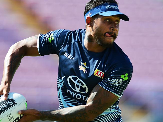 North Queensland Cowboys training from 1300 Smiles Stadium. Ben Barba. Picture: Zak Simmonds