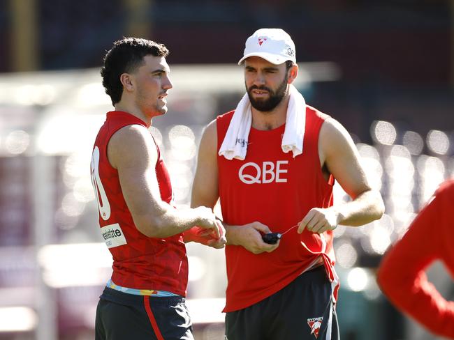 The McCartins continued to help each other through their concussion issues in 2023. Picture: Phil Hillyard