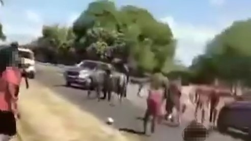 Footage from a street disturbance in Earl St, Mareeba, on Sunday, November 26.