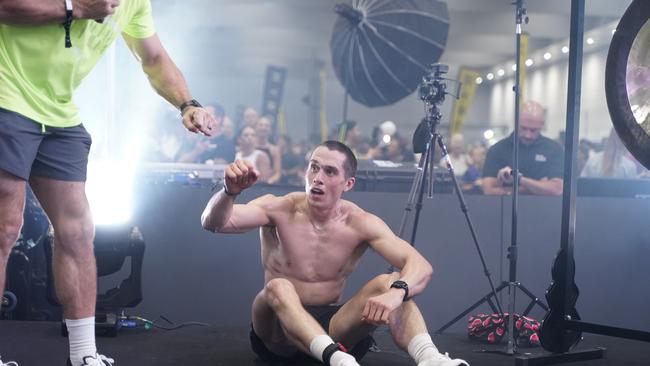 10000 athletes put their fitness to the test in a massive Hyrox competition this weekend (14-15 Dec) at Melbourne Exhibition and Convention Centre. Simon Thompson crossed the line in 58:58. Picture Valeriu Campan