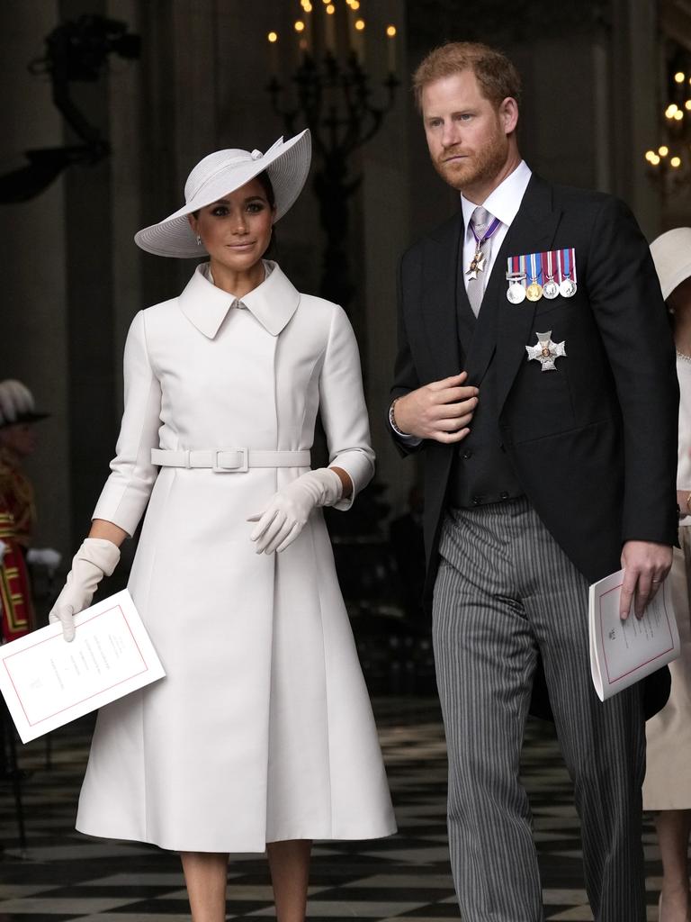 Meghan and Harry allegedly accused their friends of leaking stories about them to the press. Picture: Matt Dunham – WPA Pool/Getty Images