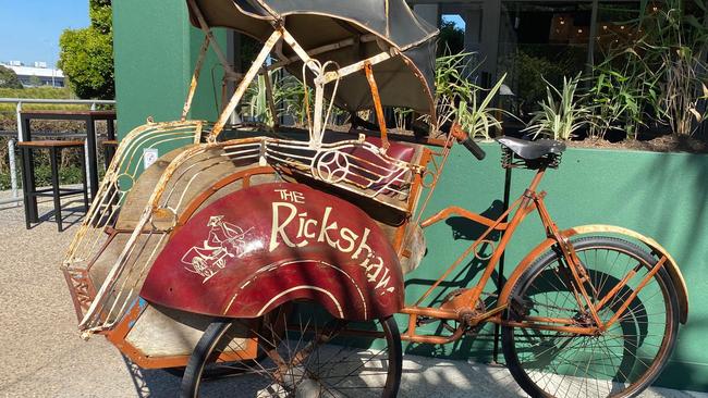 Mr Miind had a vintage rickshaw and a Sunshine Coast business helped restore the piece while retaining the original fabrication.