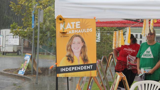 It was a rainy pre poll day one in Batemans Bay. Picture: Tom McGann