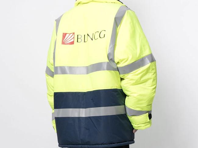 Balenciaga has been roasted for this very expensive version of a construction jacket. Picture: FarFetch.