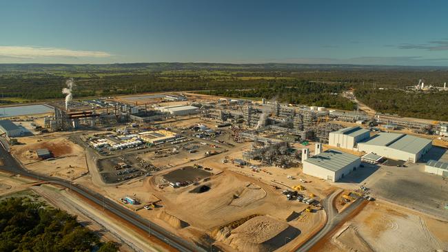 Albemarle’s lithium refinery near Bunbury in Western Australia.