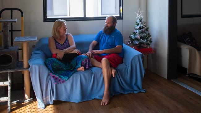 Labourer Marcus Bebb and wife Leonie. Picture: Elise Derwin