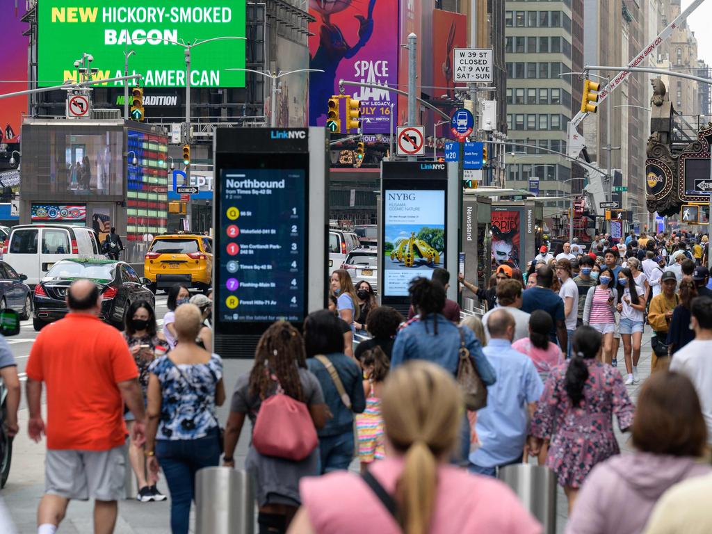 New Yorkers have seen a return to normal life. Picture: AFP