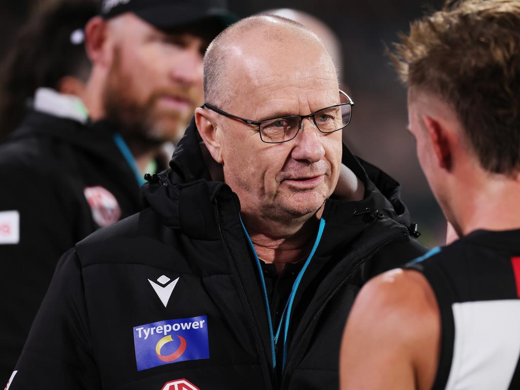 Port Adelaide’s win over Geelong is one of the best of the Ken Hinkley era. Picture: James Elsby/AFL Photos via Getty Images.