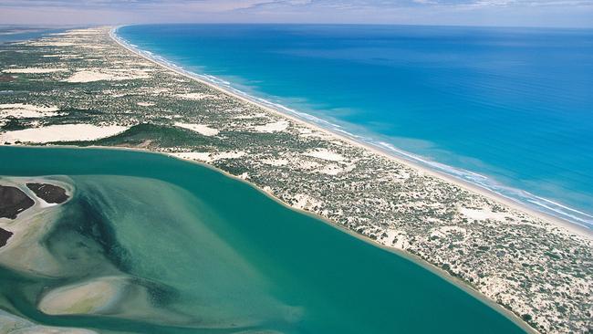 The Murray River near the mouth at Goolwa. Picture: South Australia Tourist Commission