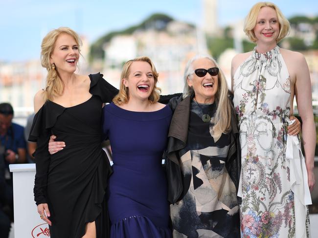 Nicole Kidman, Elisabeth Moss, Jane Campion and Gwendoline Christie at the Top Of The Lake: China Girl screening. Picture: AFP