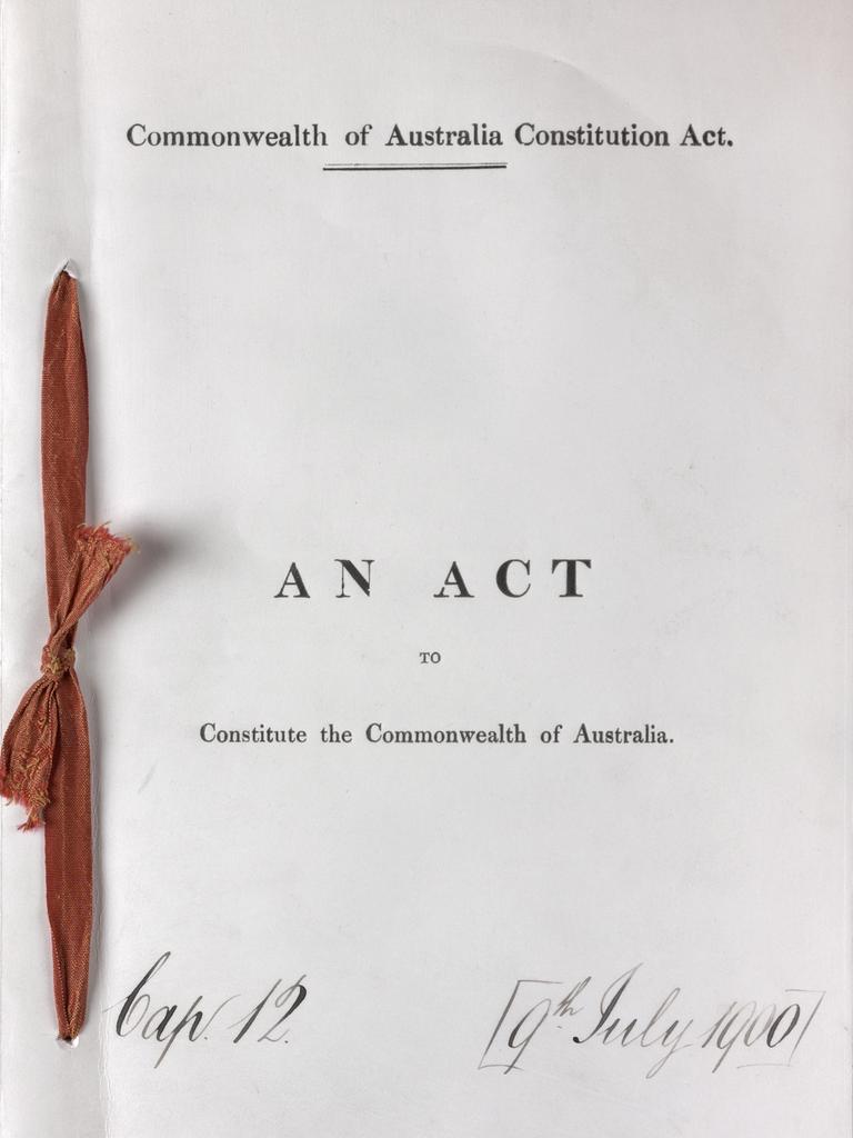 The Constitution Act document is held at the National Archives in Canberra. Picture: National Archives/supplied