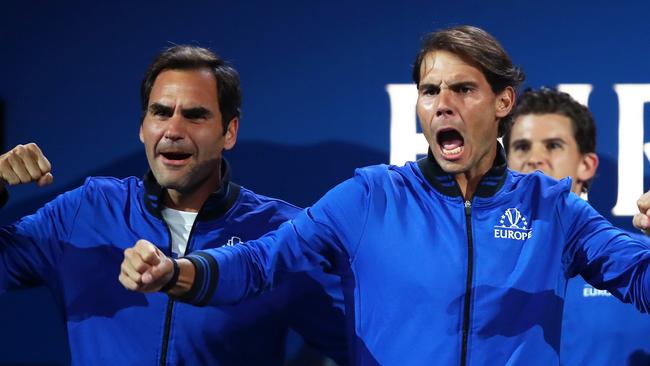 Roger Federer and Rafael Nadal are set to join forces again at the Laver Cup. Picture: Julian Finney/Getty Images