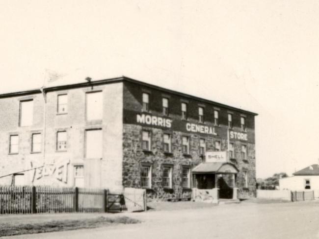 The general store in Swansea, Tasmania, has been in the Morris family’s hands for 150 years. Picture: COURTESY OF GLAMORGAN SPRING BAY HISTORICAL SOCIETY/MAUREEN FERRIS.
