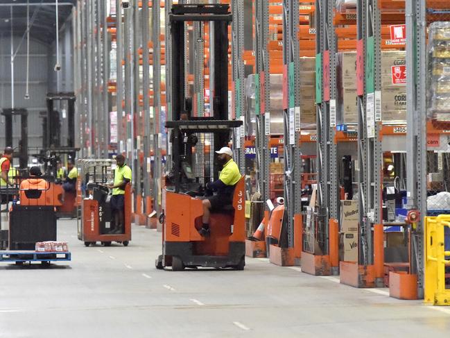 The Coles Truganina Distribution Centre in Melbourne. Picture: Tony Gough