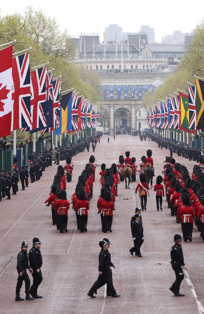 Coldstream Guards and London Metropolitan Police. Picture: Getty Images