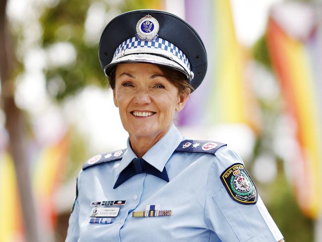DAILY TELEGRAPH - 28.2.25Police Commissioner Karen Webb pictured wearing her new hat which wa traditionally a male only hat.  Email police now are allowed to choose between the old female /male hats.  Picture: Sam Ruttyn