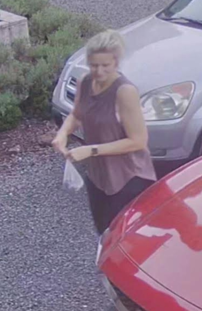 The last sighting of Ms Murphy captured on CCTV footage outside her house. Picture: Supplied