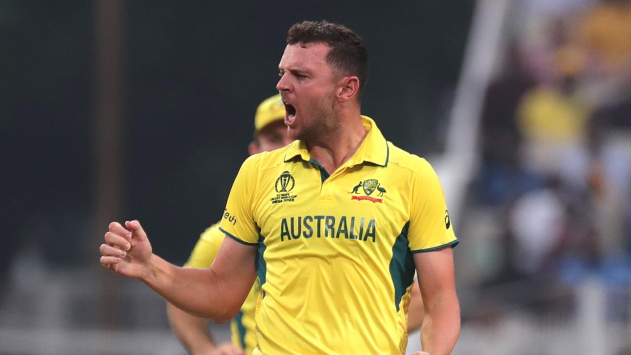 Josh Hazlewood is on fire. (Photo by Pankaj Nangia/Gallo Images)