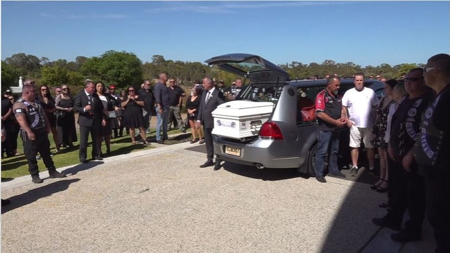 Justin Mark Peisley’s funeral. Screengrabs from Peter Elberg Funerals