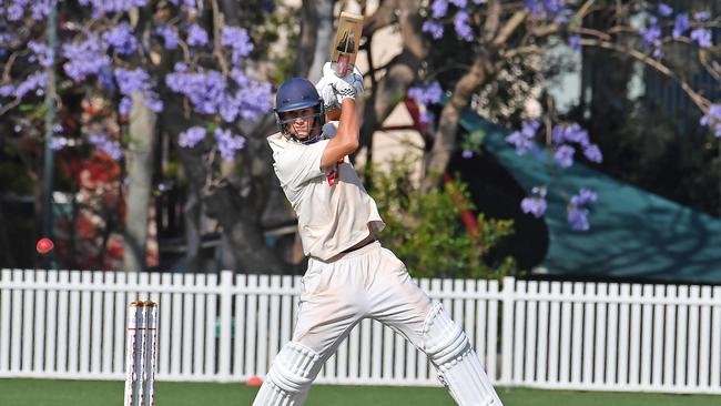 Uni batsman Will Sanders First grade - Uni v Sunshine Coast. Saturday October 23, 2012. Picture, John Gass