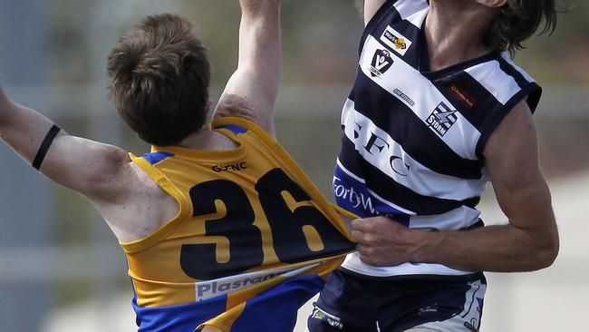 Bendigo Football Netball League, Grand Final, Queen Elizabeth Oval, Bendigo, Golden Square Bulldogs v Strathfieldsaye Storm, Golden Square Bulldogs won 14-18-102 v 12-9-81, Matthew Compston, 36, Golden Square Bulldogs & Michael Pilcher, 6, Strathfieldsaye Storm