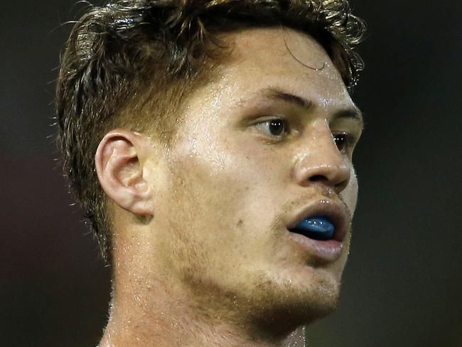 Kalyn Ponga  of the Knights during the Round 4 NRL match between the Newcastle Knights and St George Illawarra Dragons at McDonald Jones Stadium in Newcastle, Sunday, April 7, 2019. (AAP Image/Darren Pateman) NO ARCHIVING, EDITORIAL USE ONLY