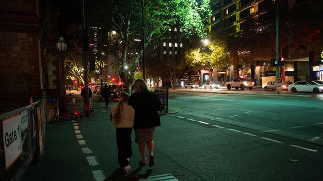 North Terrace at night, Adelaide/ Kaurna Land The Advertiser/ Morgan Sette