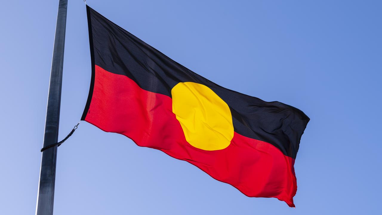 The Aboriginal flag. Picture: Kevin Farmer