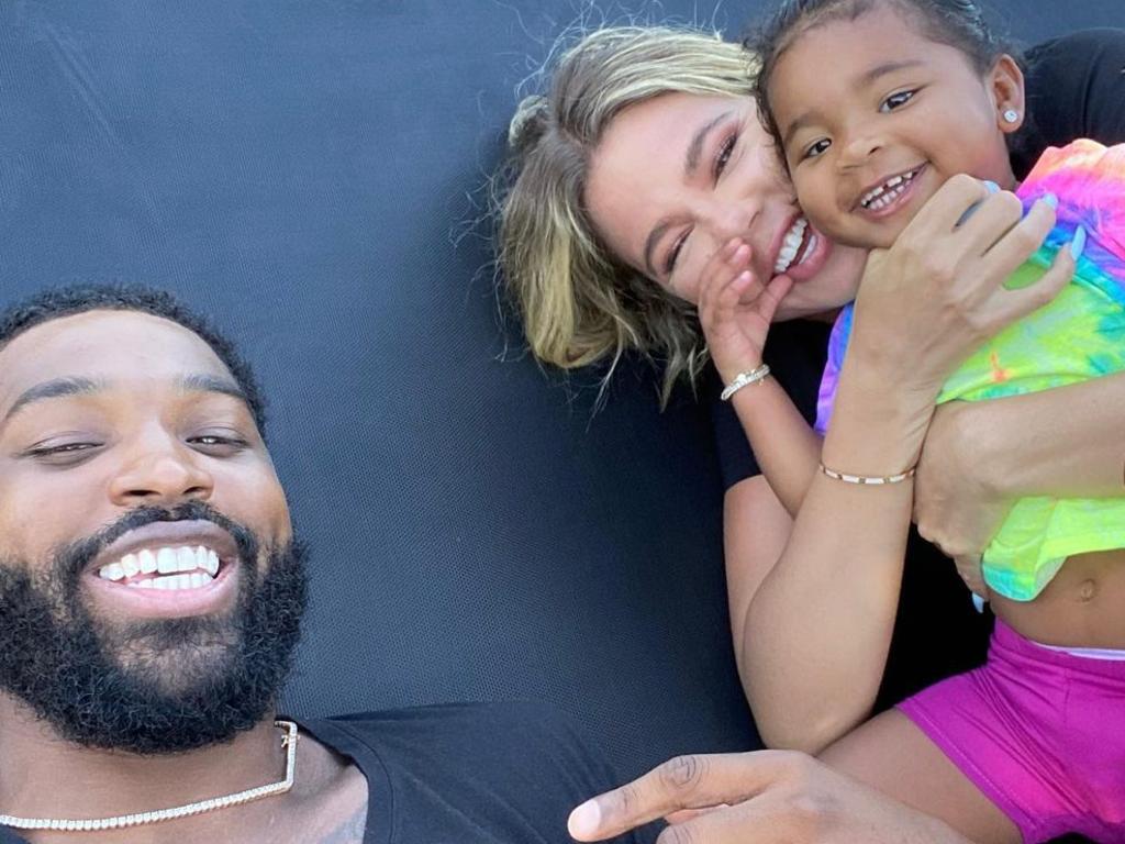 Tristan Thompson and Khloe Kardashian with their daughter, True. Picture: Instagram