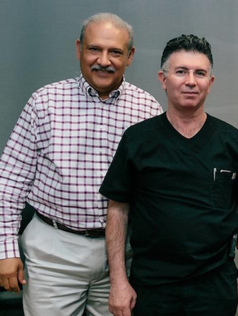 Mexican doctors Dr Alberto Siller (left) and Dr Alberto Garcia oversee patient care. Picture: Robyn Ivy