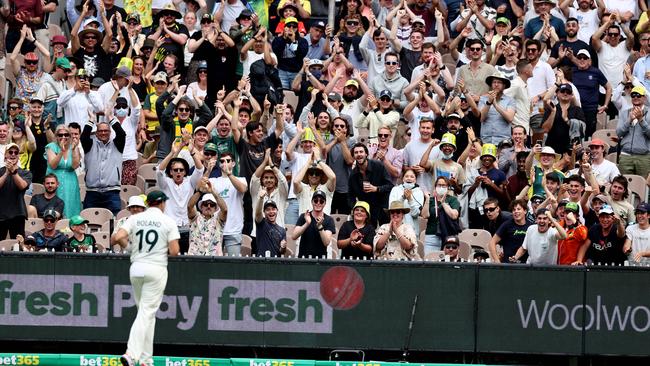 Boland had the MCG crowd on their feet with his promising debut. Picture: Michael Klein.