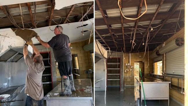 The Gympie Touch Association have to replace their entire clubhouse ceiling after the building submerged in the 2022 February floods.