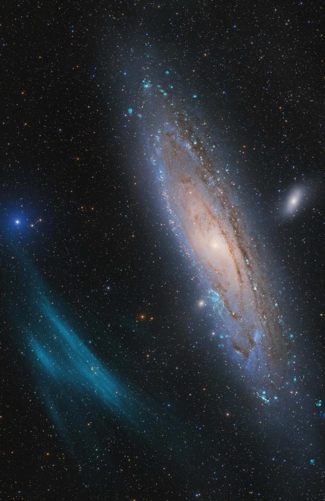 Andromeda, Unexpected by Marcel Drechsler, Xavier Strottner and Yann Sainty. This image was the overall winner as well as winner in the Galaxies category. A team of amateur astronomers discovered a huge plasma arc next to the Andromeda Galaxy, which is now being investigated by scientists. It’s thought that it could be the largest such structure in the nearby environment in the Universe. Location: France.