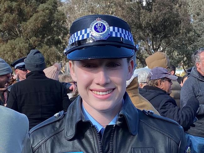 Junior cop praised for creek rescue