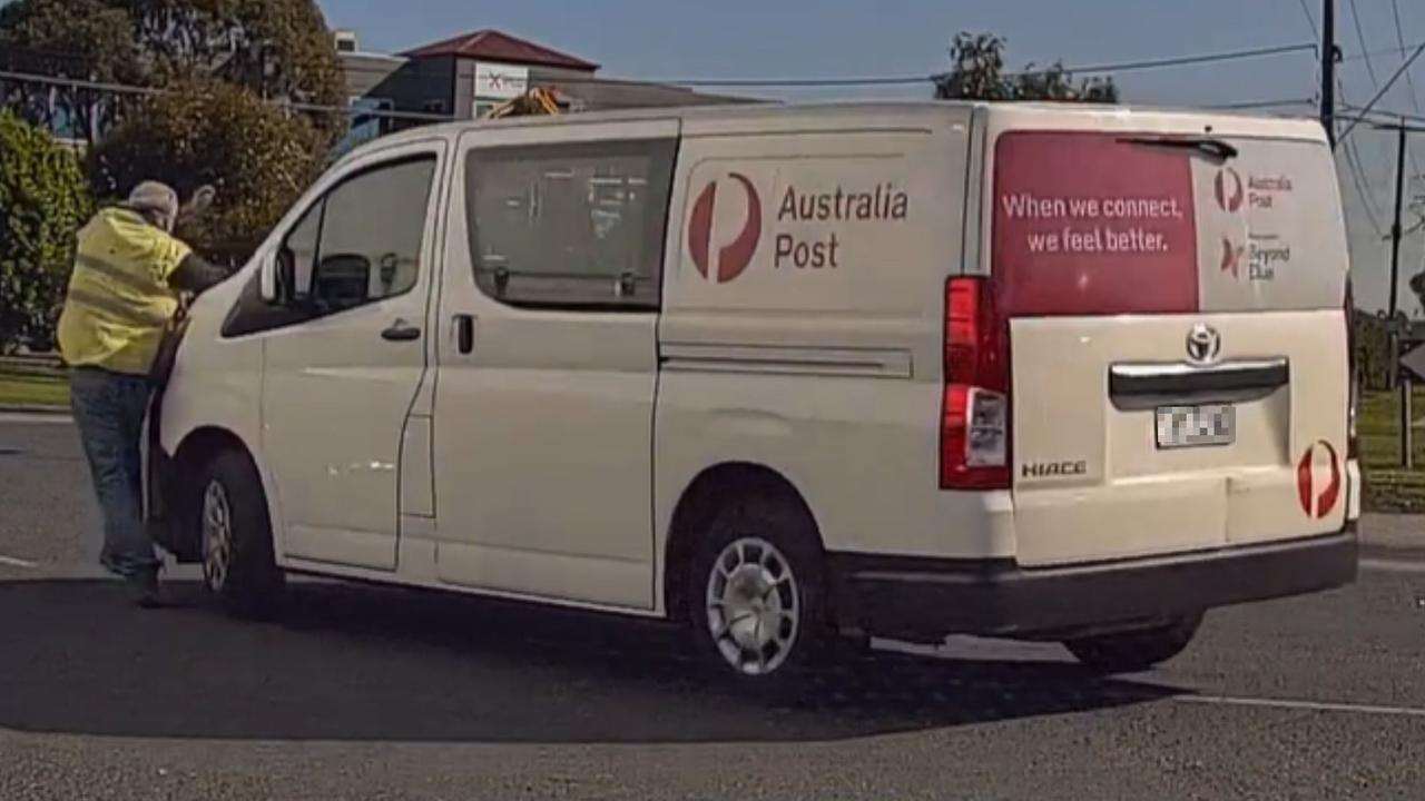 Australia Post Courier And Truck Driver Clash In Sunshine Road Rage