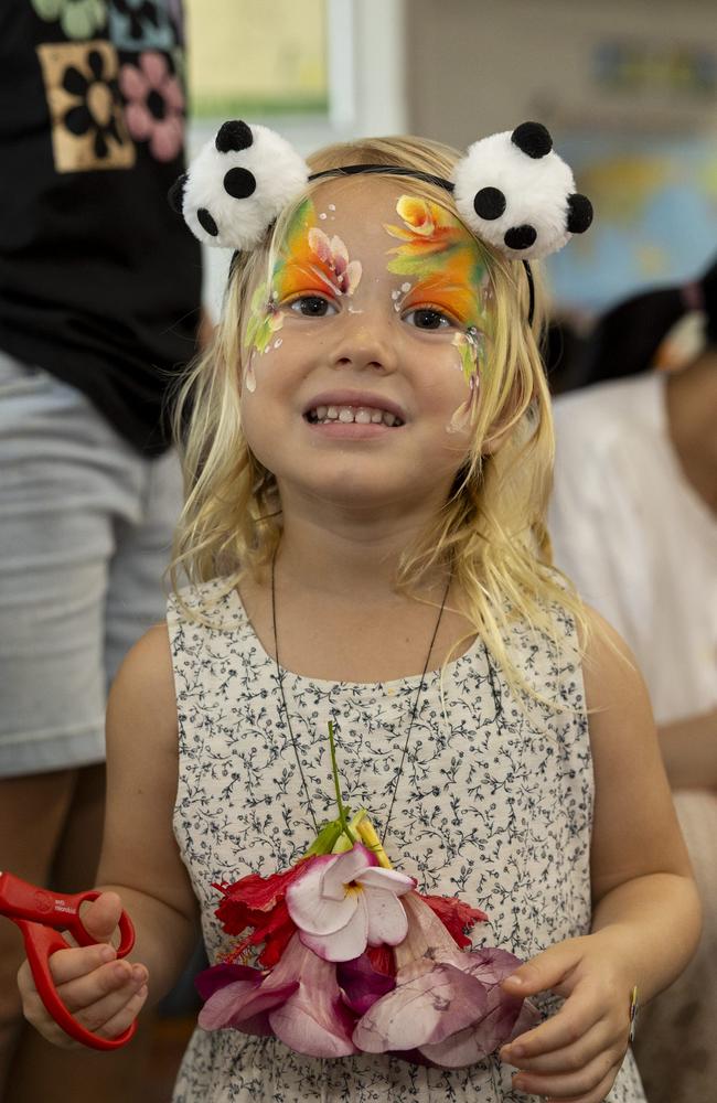 Isabel Mitchell enjoys a day of fun and activities at a special Harmony Day celebration at the Malak Community Centre as part of the Fun Bus program. Picture: Pema Tamang Pakhrin