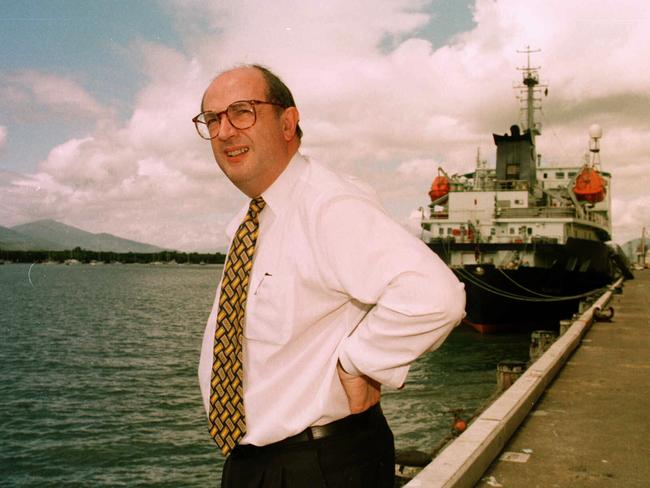 Reith at Trinity Wharf, Cairns, during the waterfront dispute. Picture: Campbell Scott