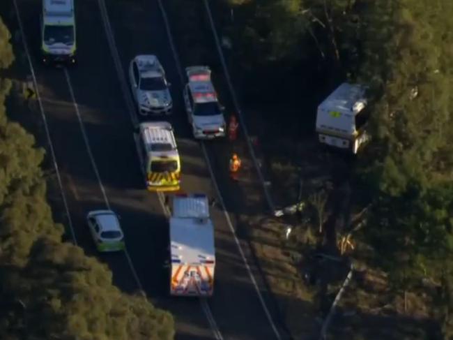 Assumption College said its Maeve School bus was involved in the crash. Picture: 7News