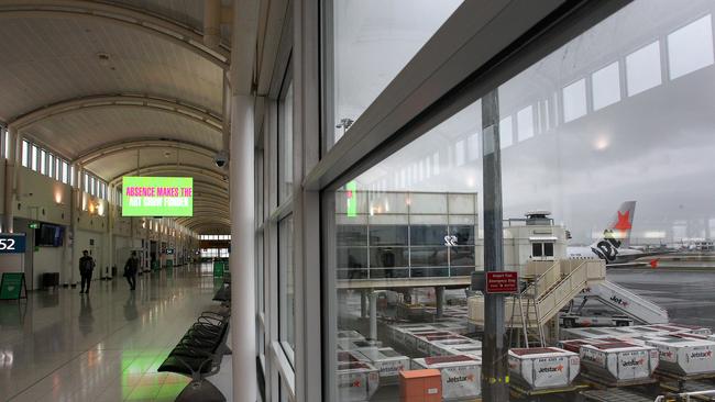 An empty Sydney Airport terminal. Picture: Getty Images