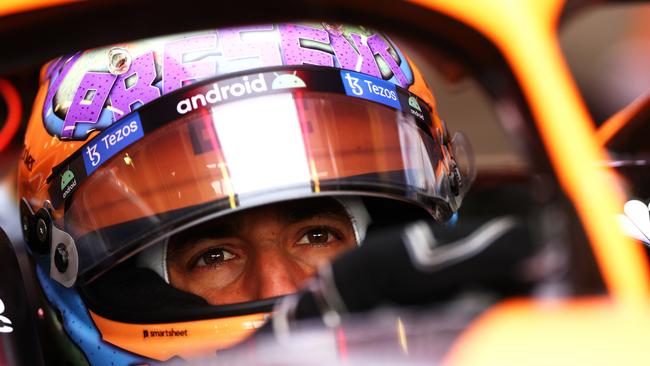 Daniel Ricciardo posted the ninth fastest time in Friday’s practice session. Picture: Getty Images