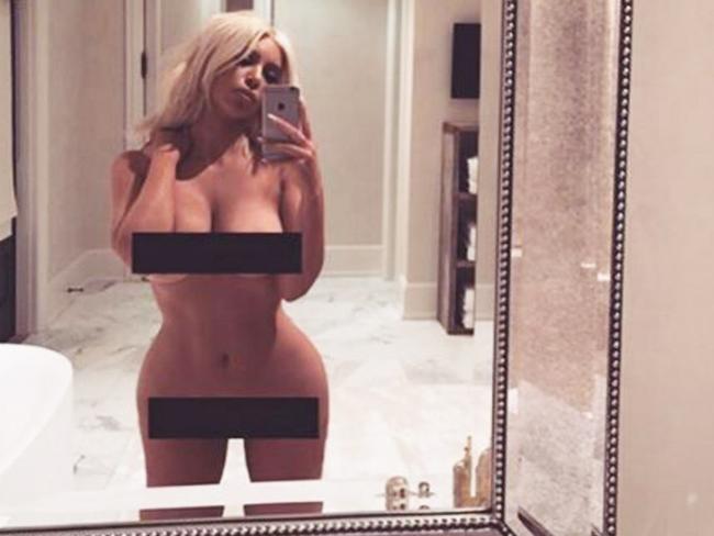 Kim Kardashian posted a naked selfie Picture: Kim Kardashian/Instagram