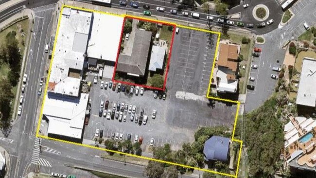 The red outlined area is where the beer garden will be created. Picture: Gold Coast City Council