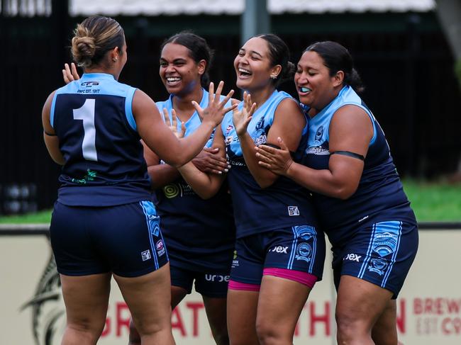 The Darwin Buffaloes now sit in fourth on the ladder after a big victory of Wanderers in Round 14 of the WPL 2024-25. Picture: Celina Whan / AFLNT Media