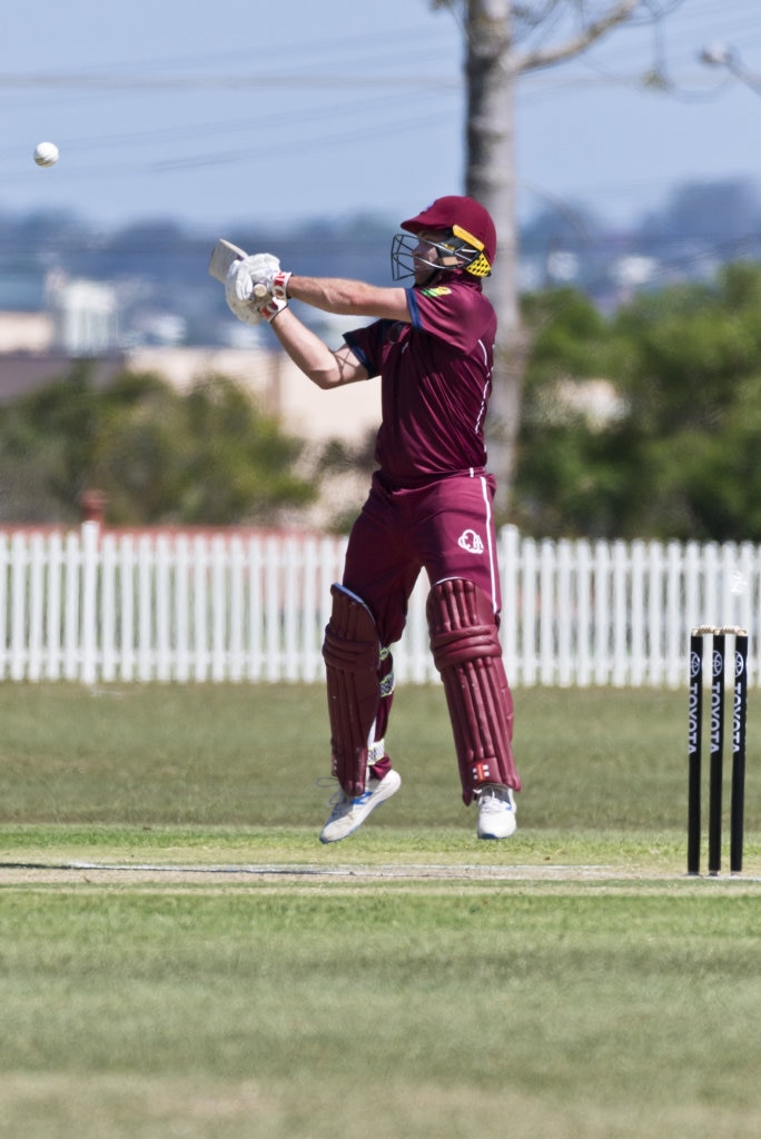 Chris Gillam bats for Queensland against Victoria in Australian Country Cricket Championships round two at Rockville Oval, Friday, January 3, 2020. Picture: Kevin Farmer