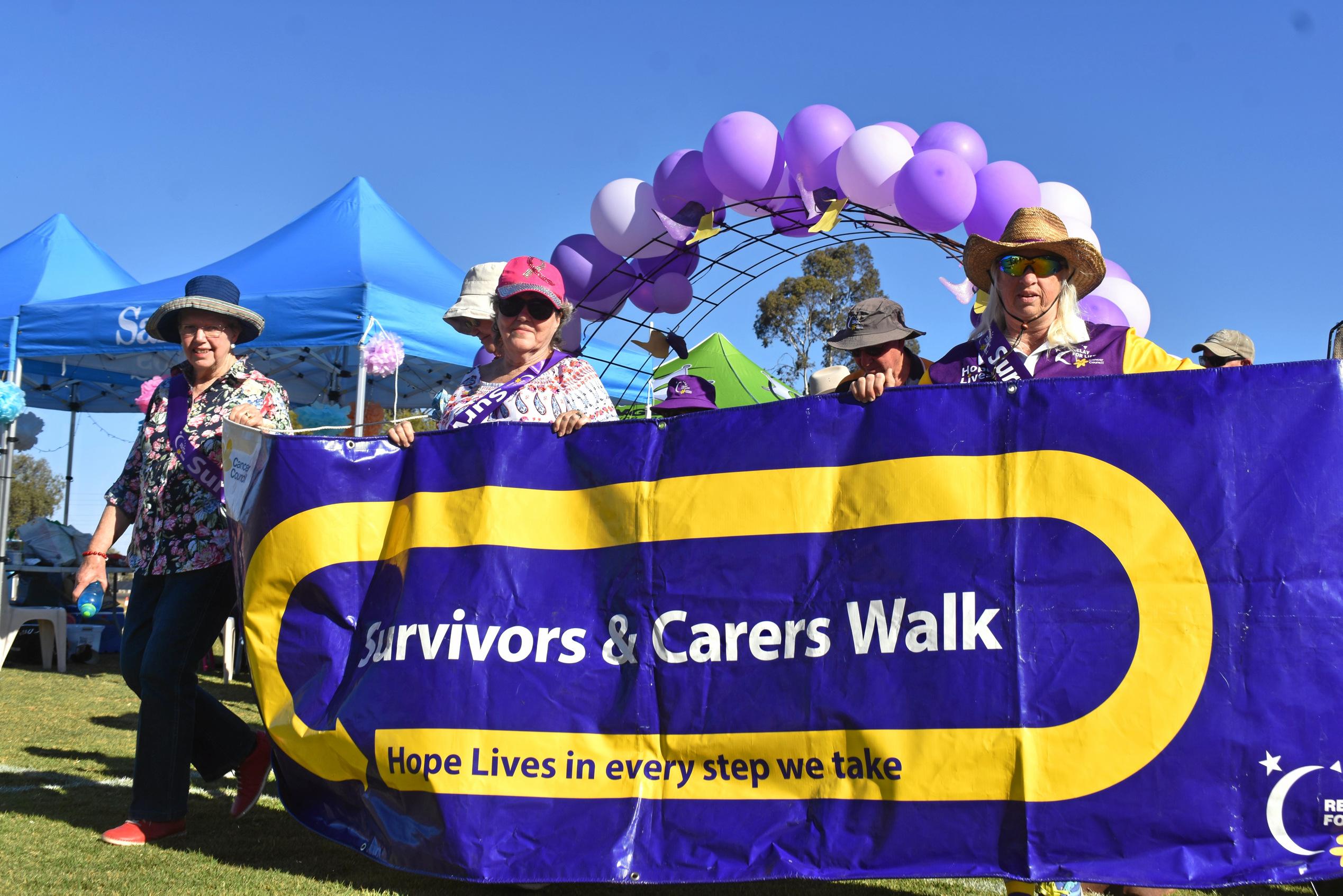 The first lap of the Relay is dedicated to the Survivors and Carers of cancer. Picture: Ellen Ransley