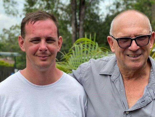 Brendan Thoms reunited with this father Robert after he was released from immigration detention.